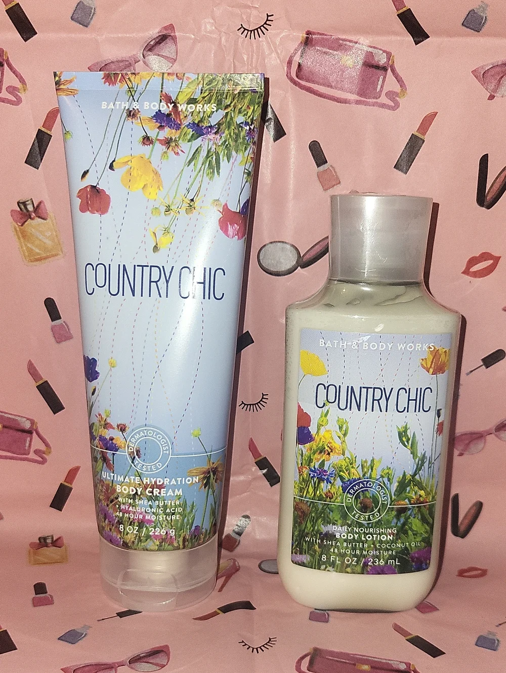Bath & Body Works 2 Pc. Country Chic Set Body Cream & Body Lotion NEW Sealed FS